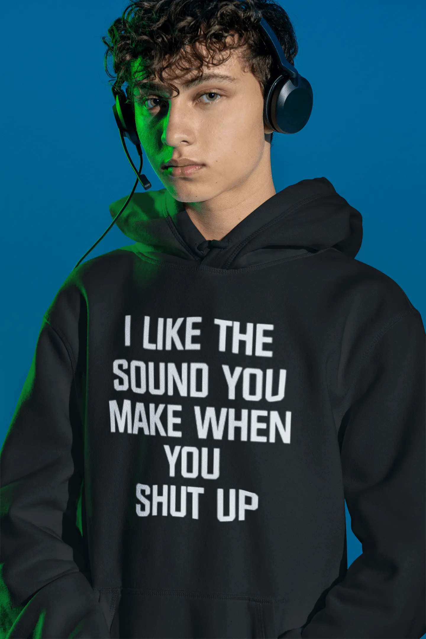 Humor Hoodie I Like The Sound You Make When You Shut Up Midweight Unisex Pullover