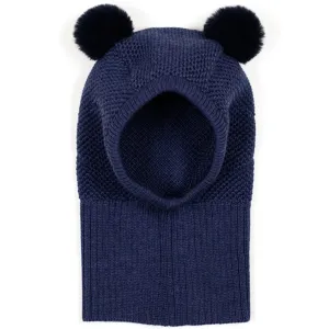 Huttelihut Balaclava Wool Knit Windstop Wooly Navy