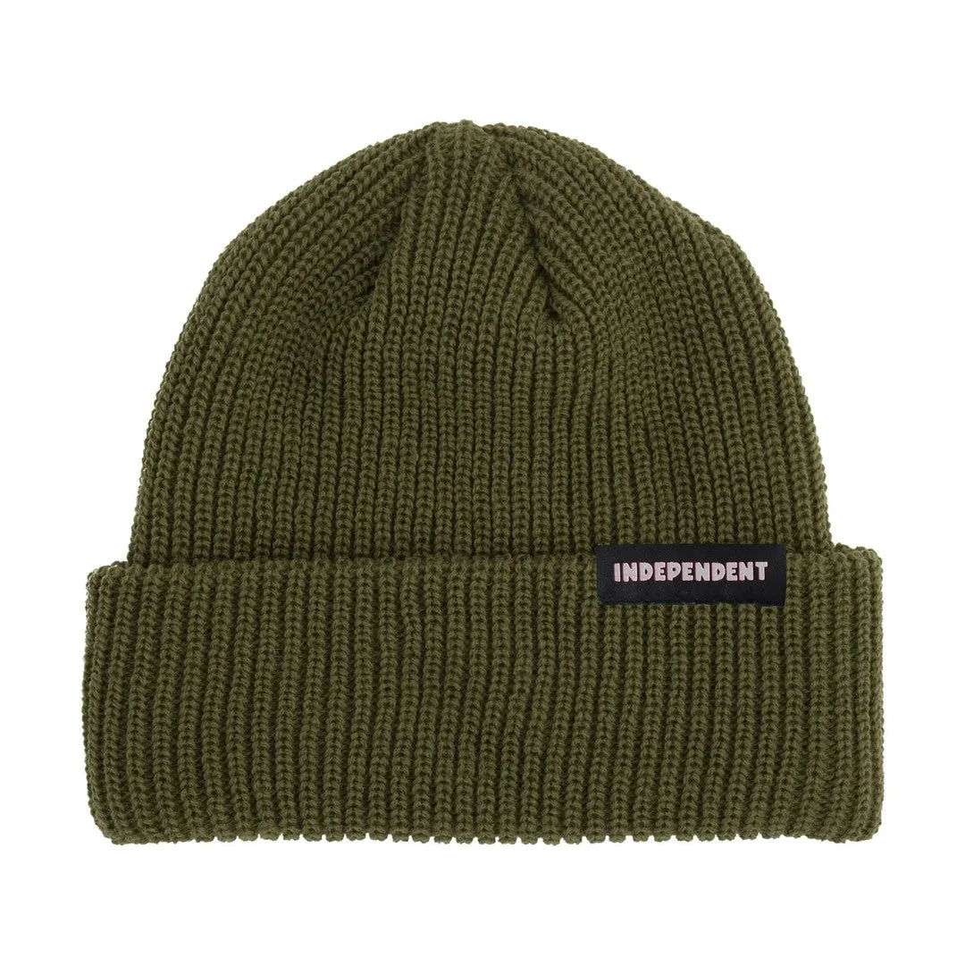 Independent Beacon Beanie Long Shoreman Hat Olive OS Unisex