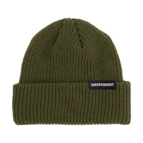 Independent Beacon Beanie Long Shoreman Hat Olive OS Unisex