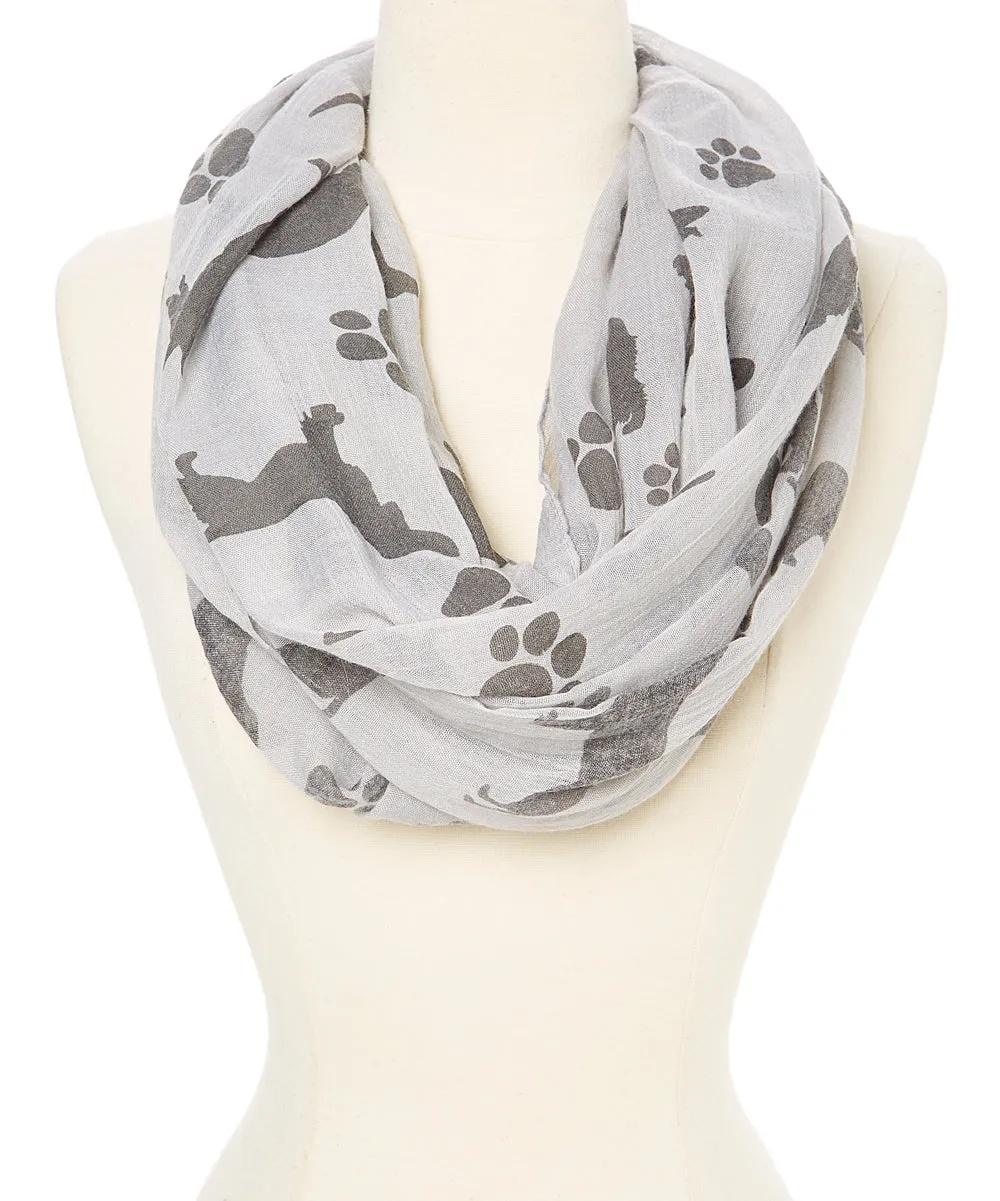 JC011279 Dog & Paw Infinity Scarf