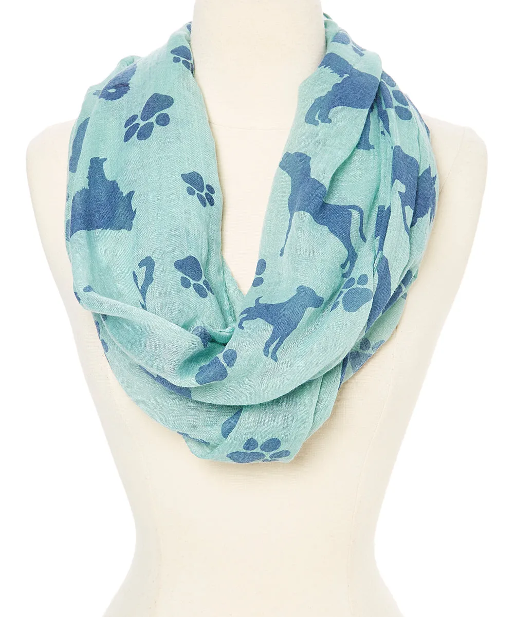 JC011279 Dog & Paw Infinity Scarf