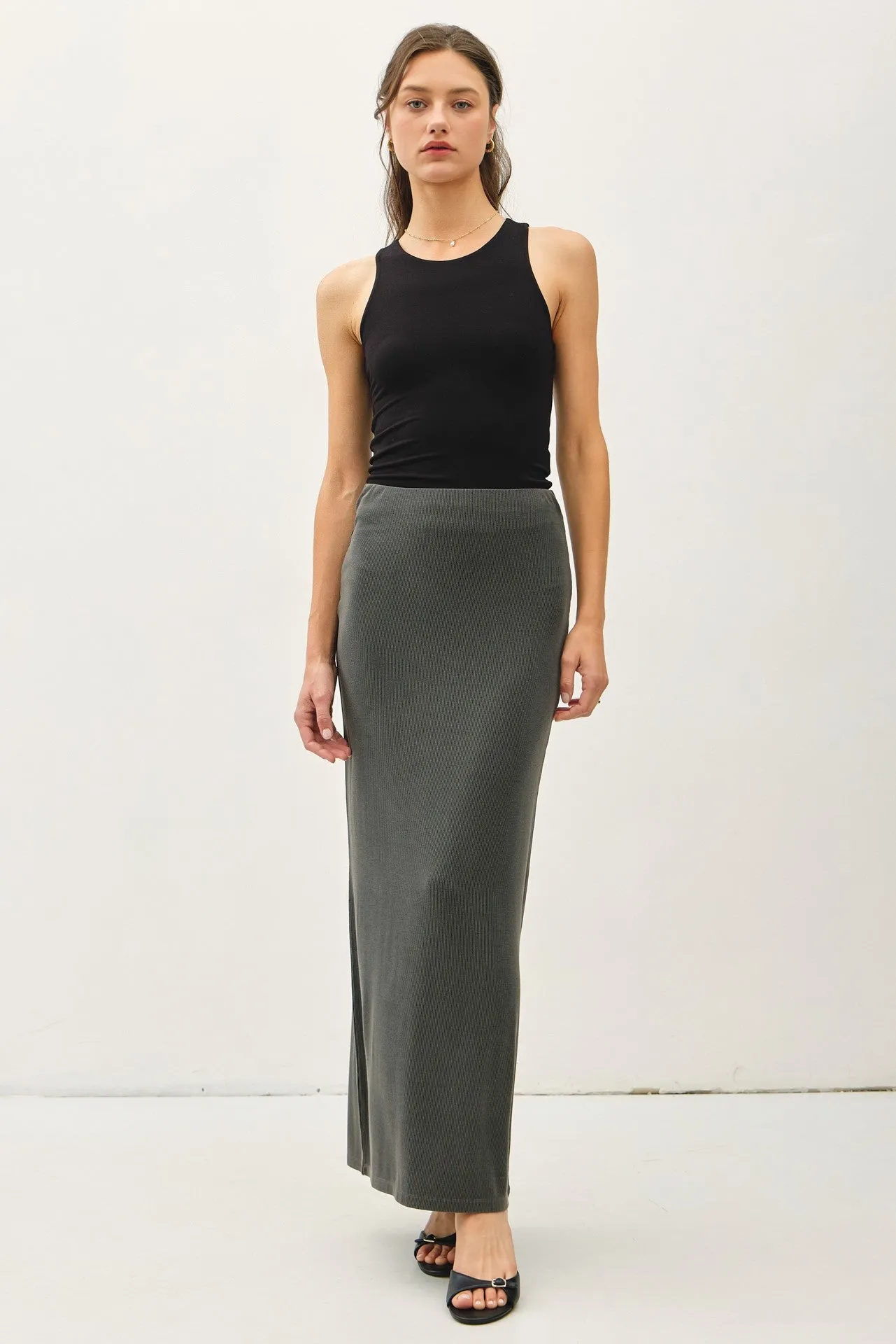 JERSEY KNIT MAXI SKIRT