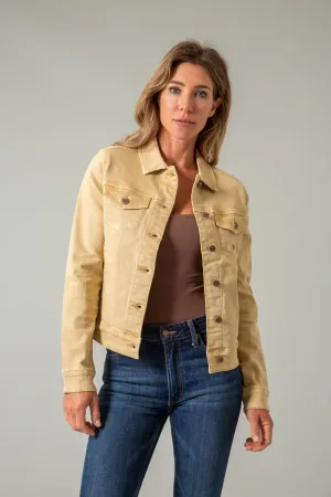 Kimes Ranch Womens Winslow Trucker Pale Khaki 100% Cotton Cotton Jacket