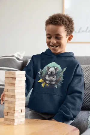 Kinder Hoodie mit Koala "Polygon Koala"