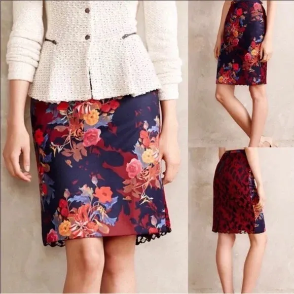 LEIFSDOTTIR FLORAL QUINN PENCIL SKIRT - 6