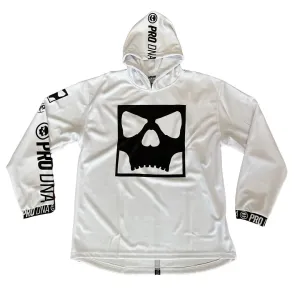 Lightweight Hoodie - Skull Icon (White)