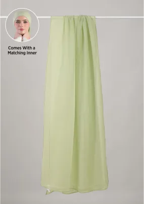 Lime Green Shawl With Inner