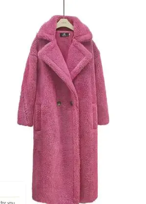 Long Winter Cashmere Lamb Winter Coat