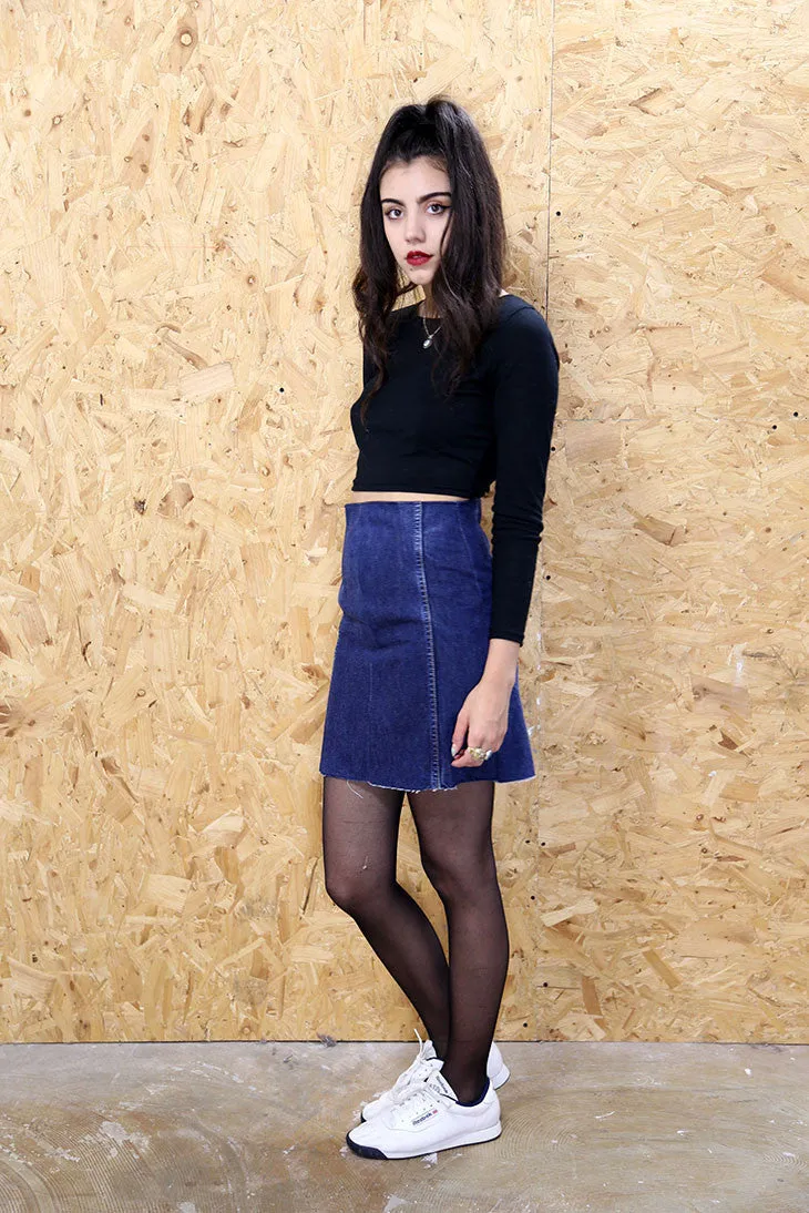 LOOT Label High Waisted Denim Pencil Skirt