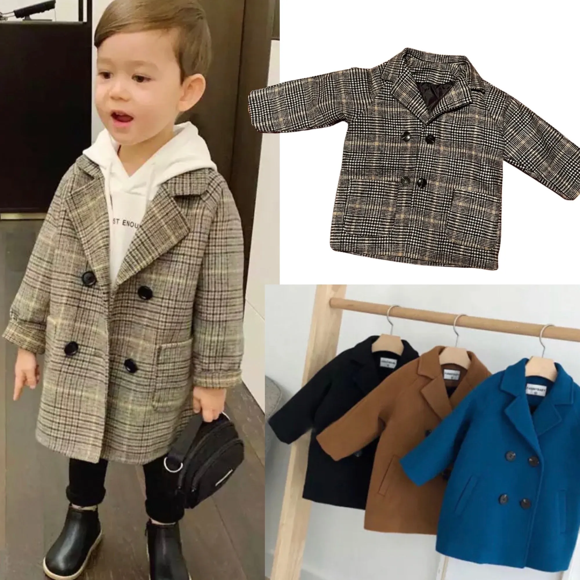 Mateo - Boys Double Breasted Wool Coat