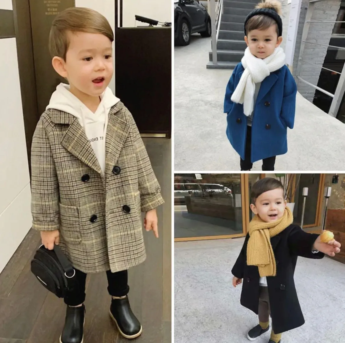 Mateo - Boys Double Breasted Wool Coat