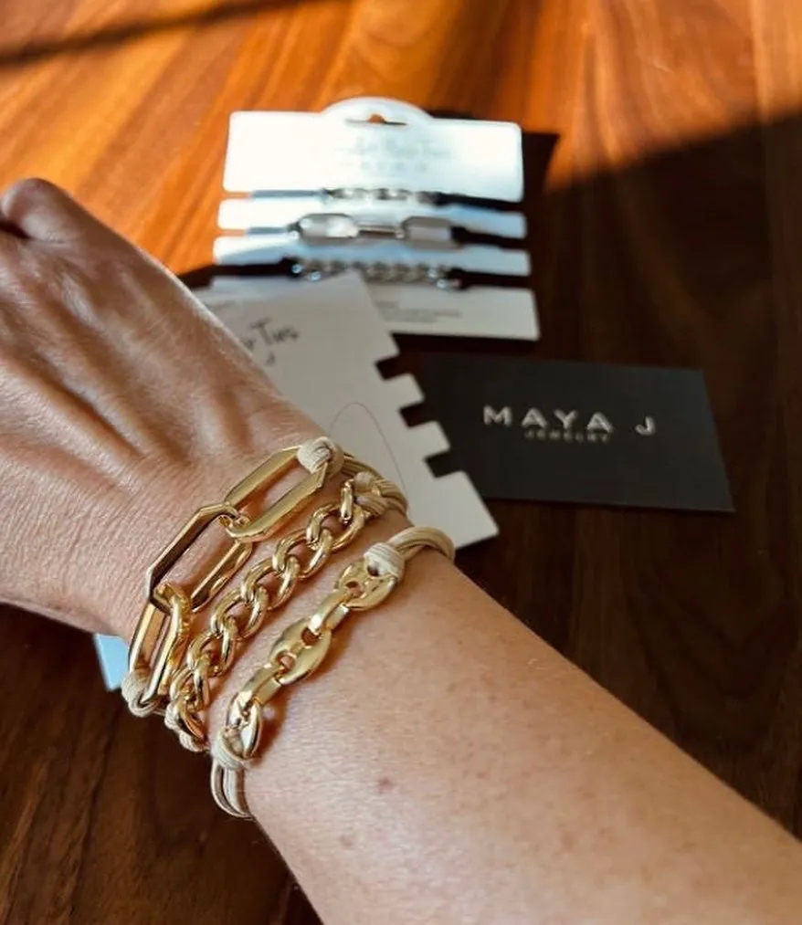 Maya J Bracelet Hair Tie - Gold