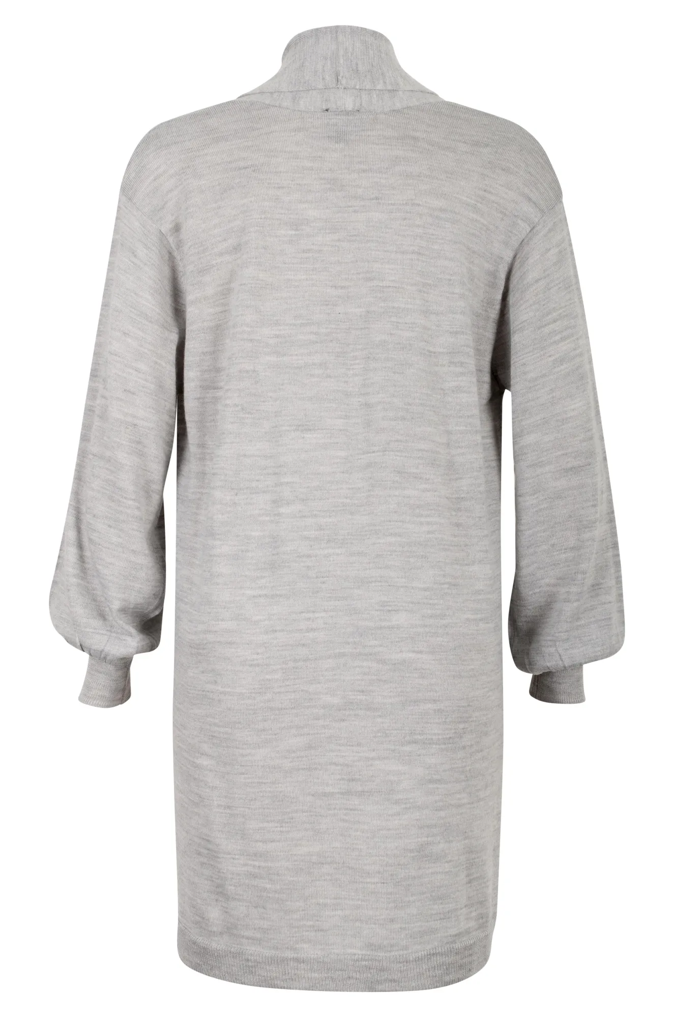 Merino Blend long line Cardigan | GREY MARLE | 0817ZZ