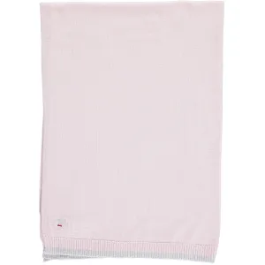 Merino Knitted Lightweight Baby Blanket - Petal