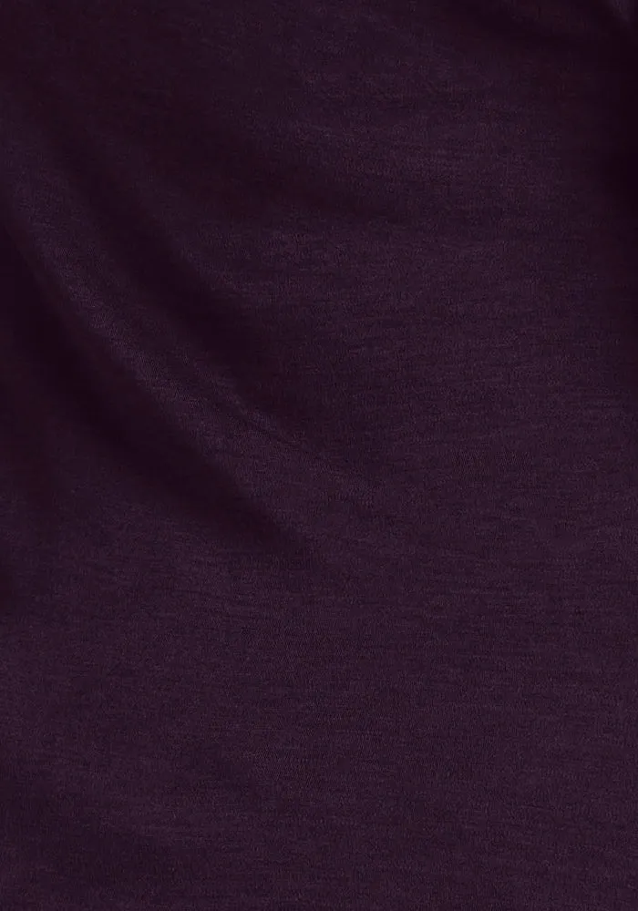 Mia V Neck - Deep Plum