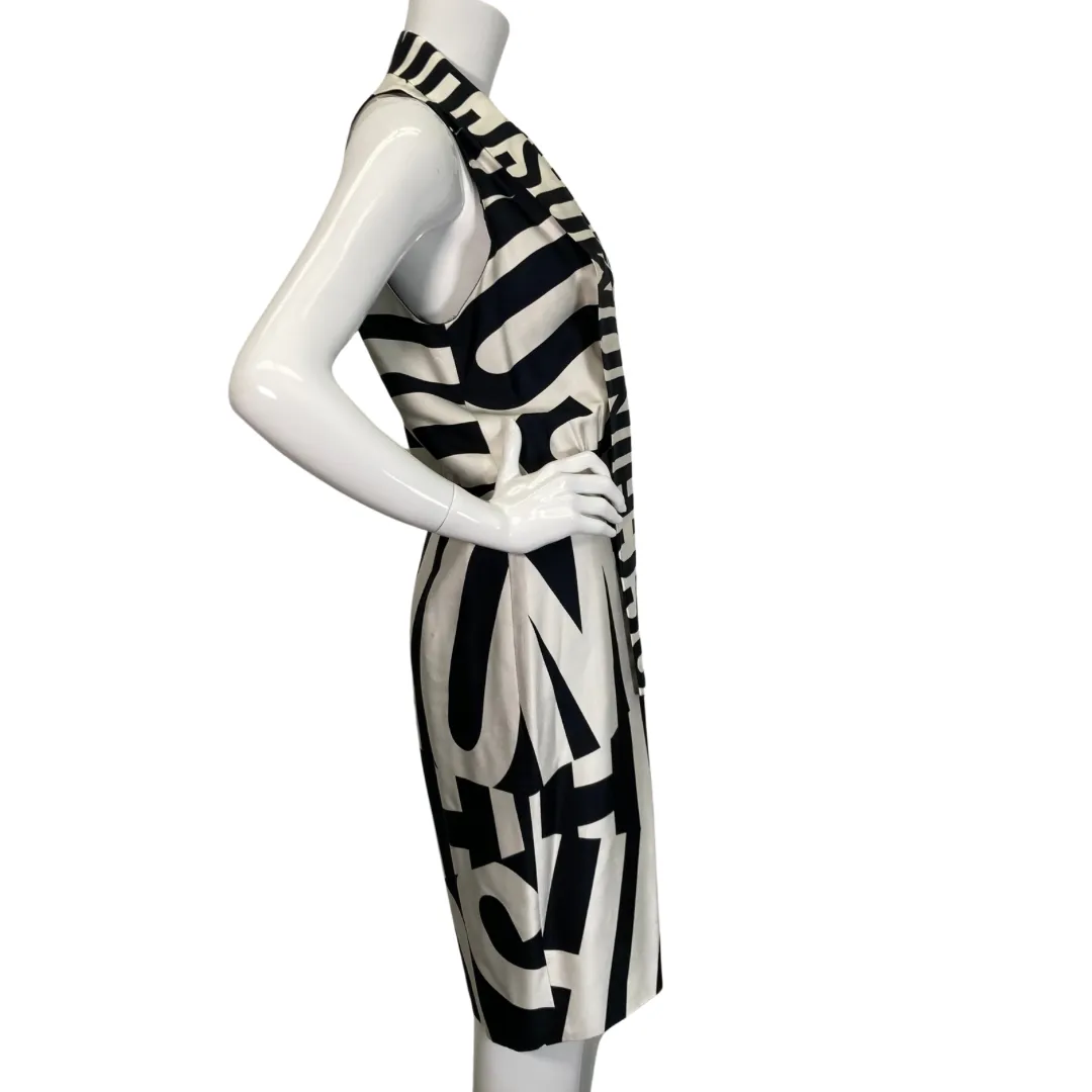 Moschino Couture Black and White Monogram Dress