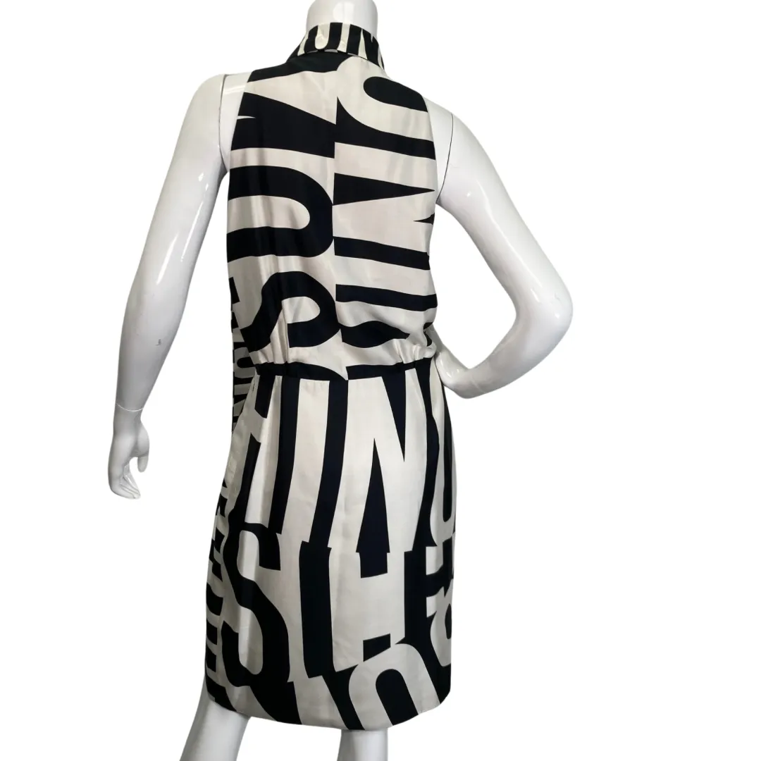 Moschino Couture Black and White Monogram Dress