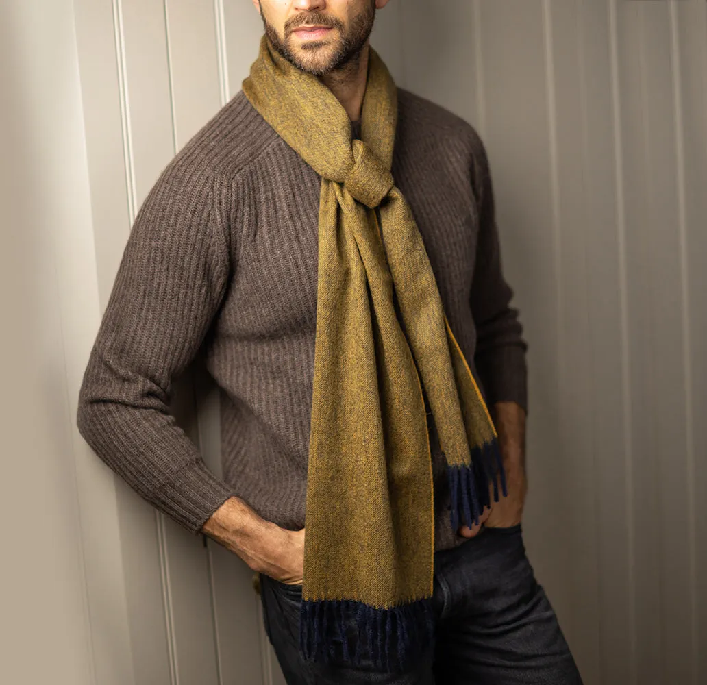 Mustard Pure Cashmere Sandford Scarf