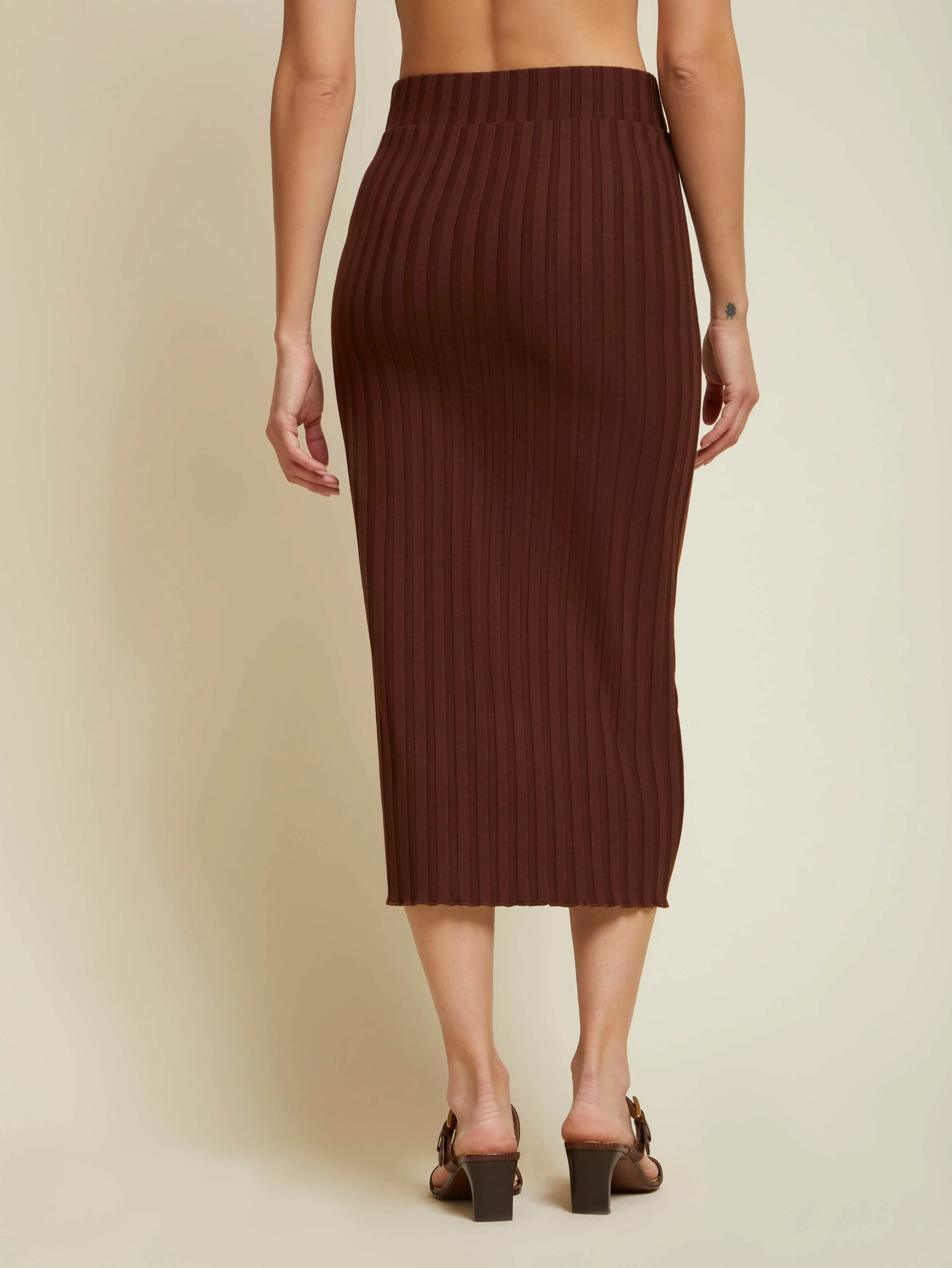 Nation LTD - Amber Pencil Skirt in Pinot Noir