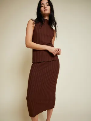 Nation LTD - Amber Pencil Skirt in Pinot Noir