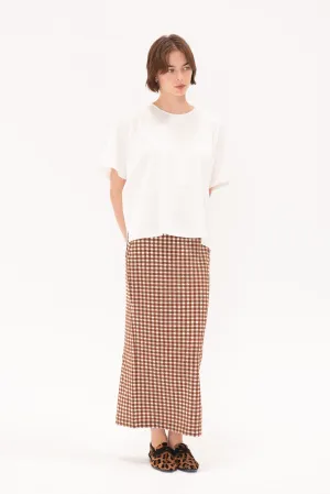 Native Skirt, Brown Check