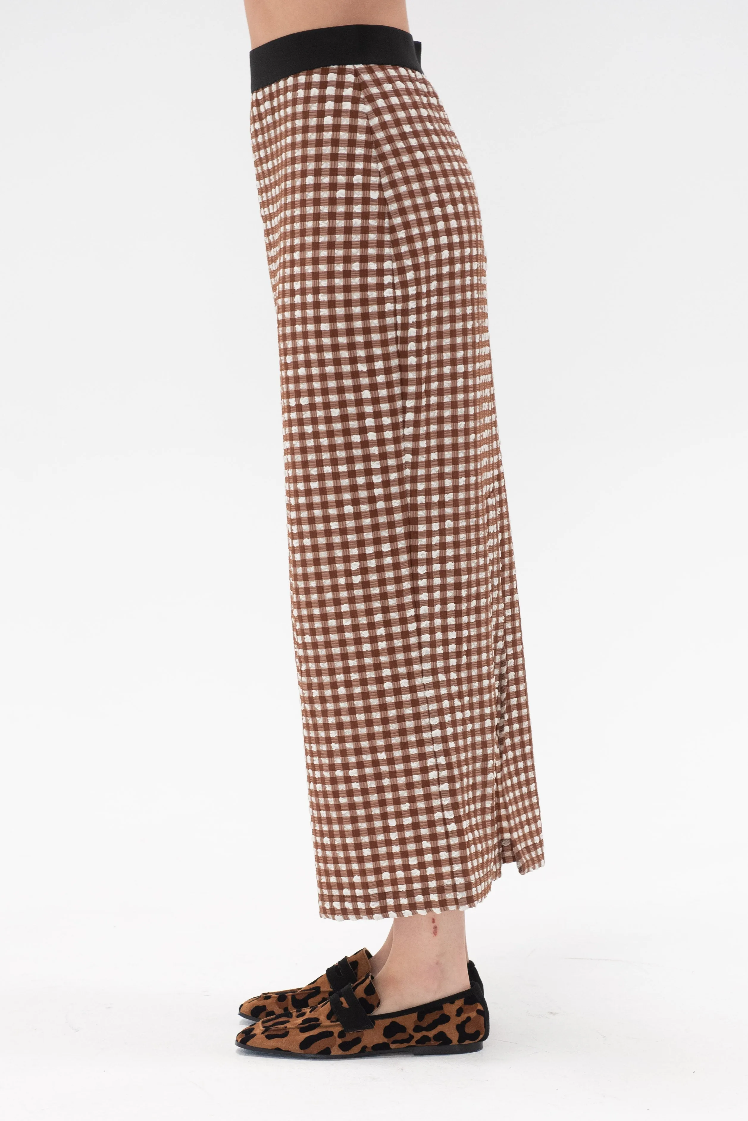 Native Skirt, Brown Check