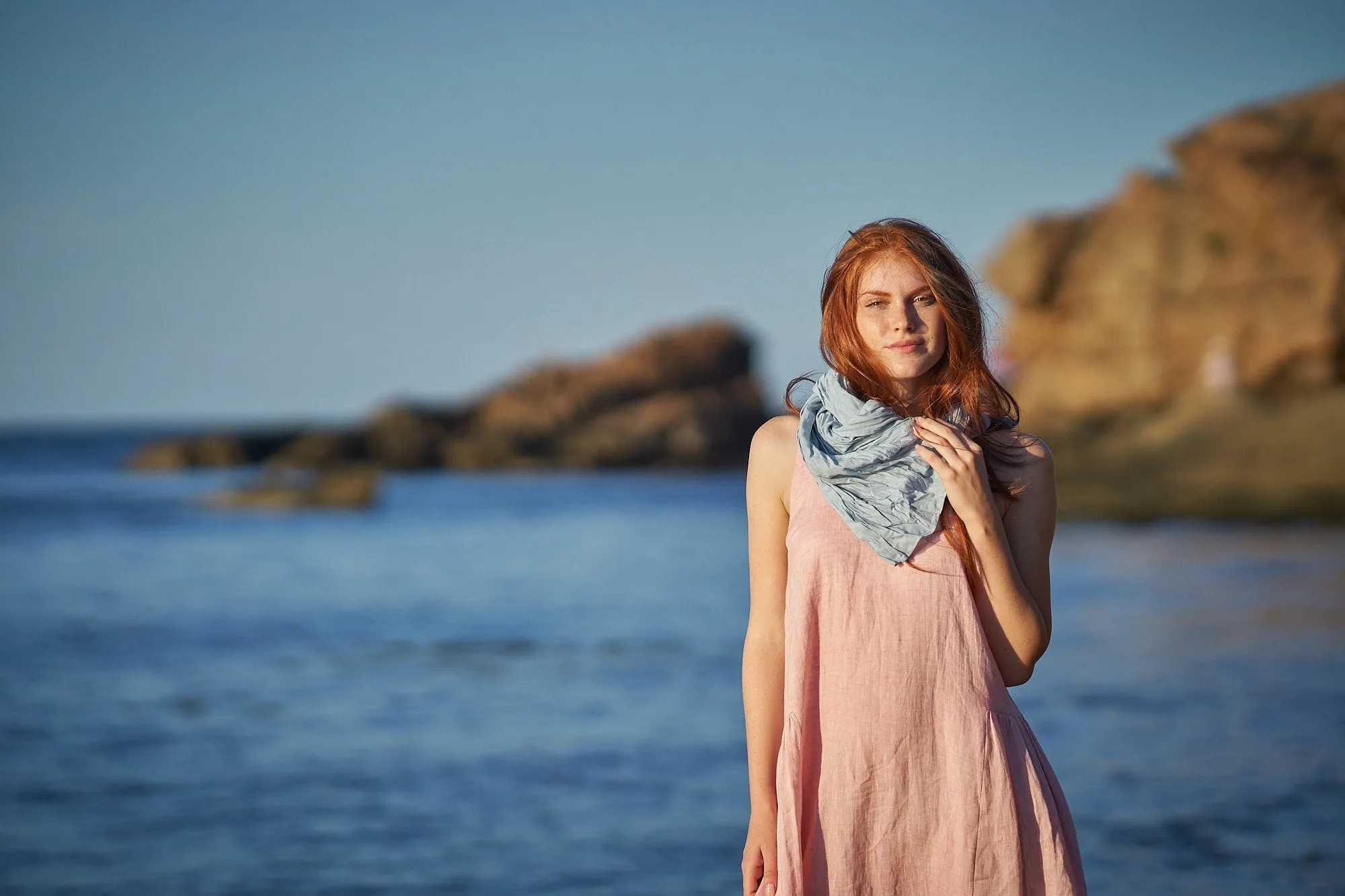 Natural Linen Scarf