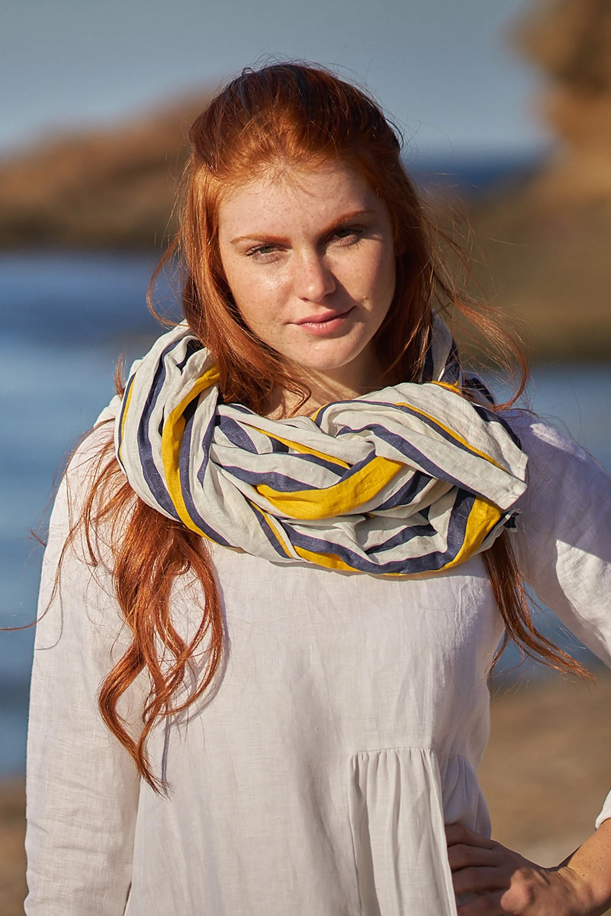 Natural Linen Scarf