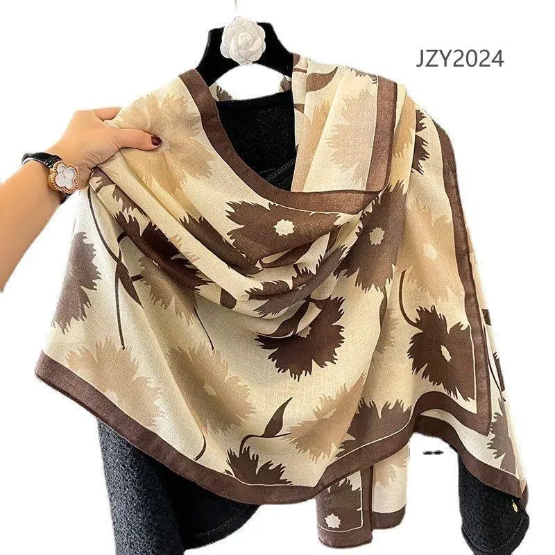 New Women All Season Abstract Print Cotton/Viscose Scarf