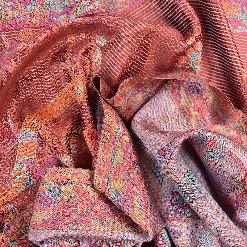 Nightingale Silk Jacquard Shawl