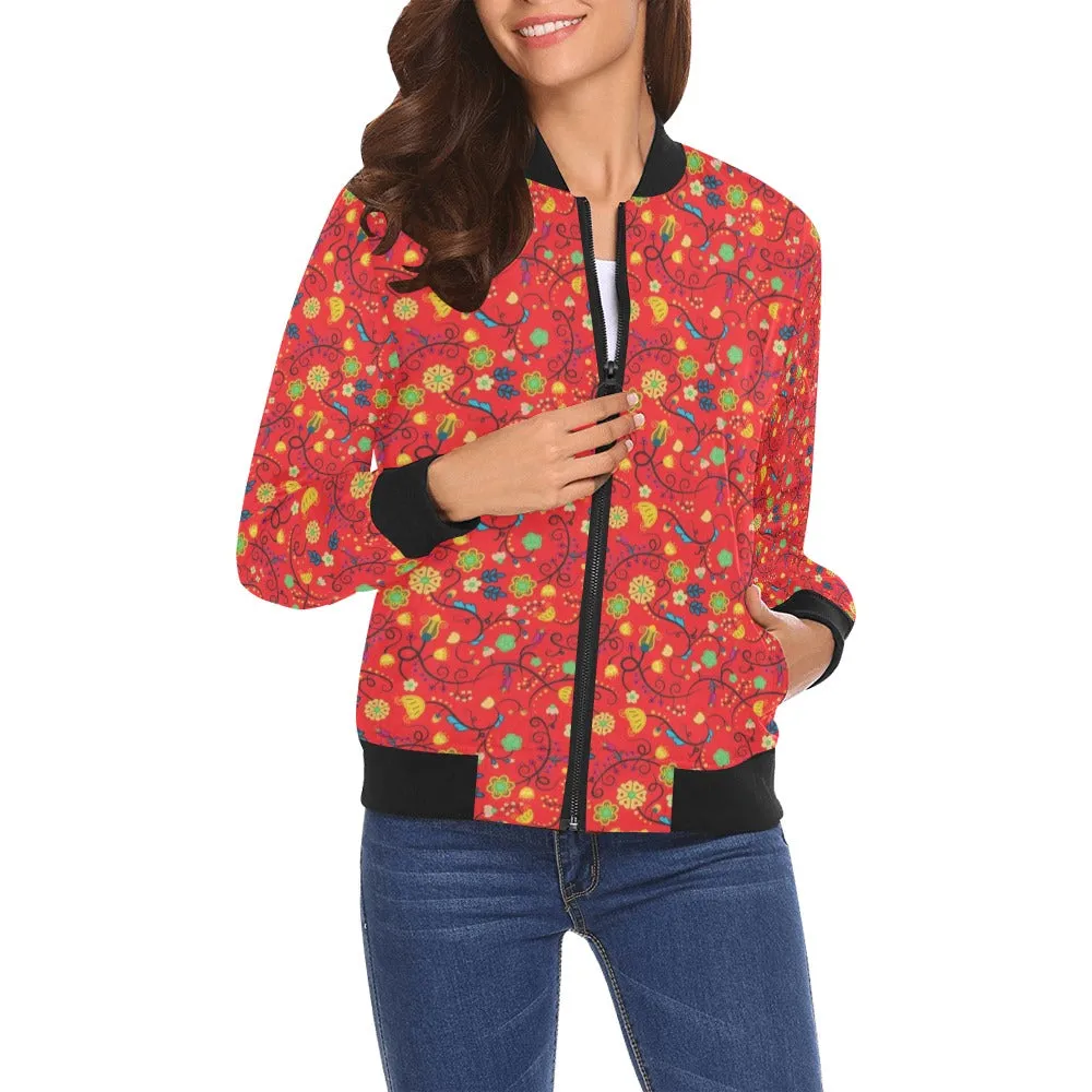 Nipin Blossom Fire Bomber Jacket for Women