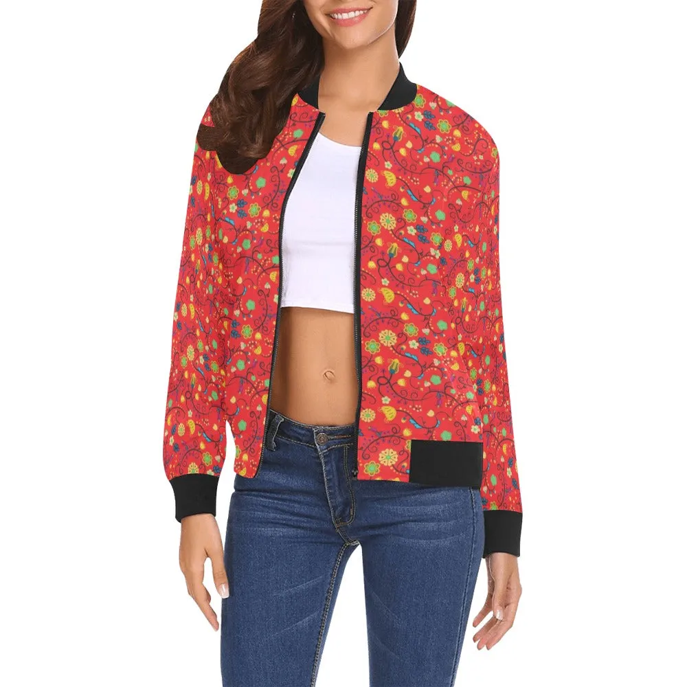 Nipin Blossom Fire Bomber Jacket for Women