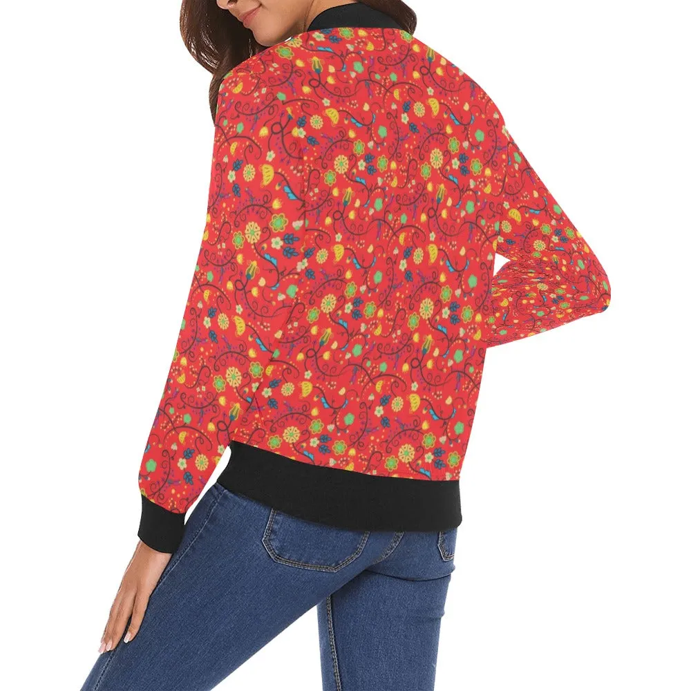 Nipin Blossom Fire Bomber Jacket for Women