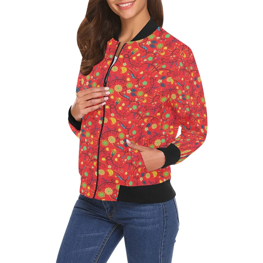 Nipin Blossom Fire Bomber Jacket for Women