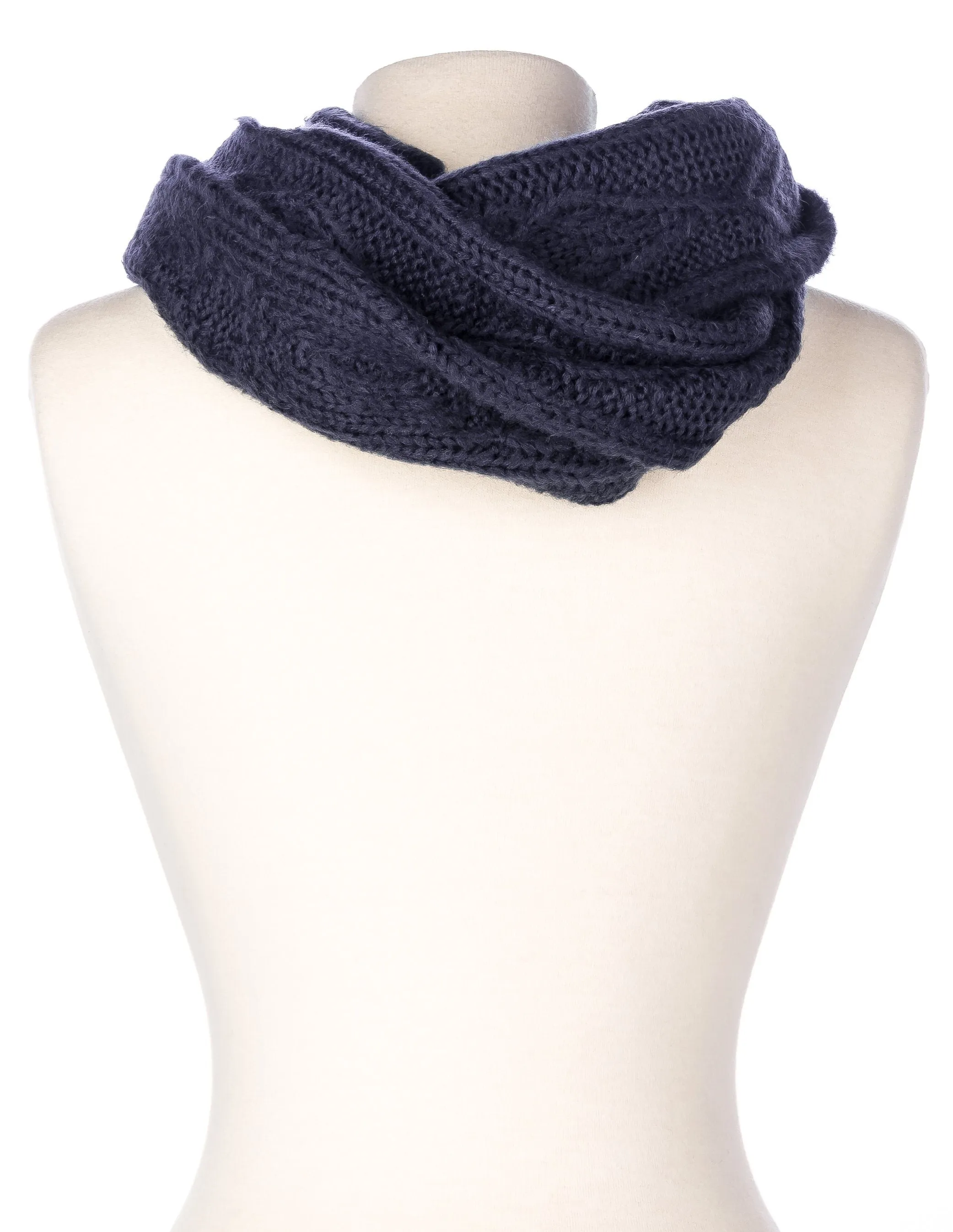 Noble Mount Mens Cable Knit Infinity Scarf