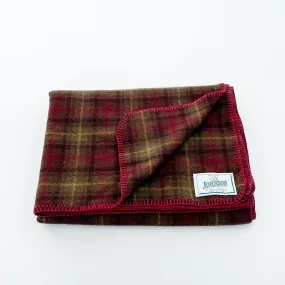 Norris Wool Throw - Olive & Brown Plaid