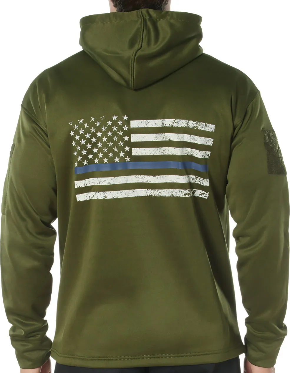 Olive Drab Thin Blue Line Concealed Carry Hoodie