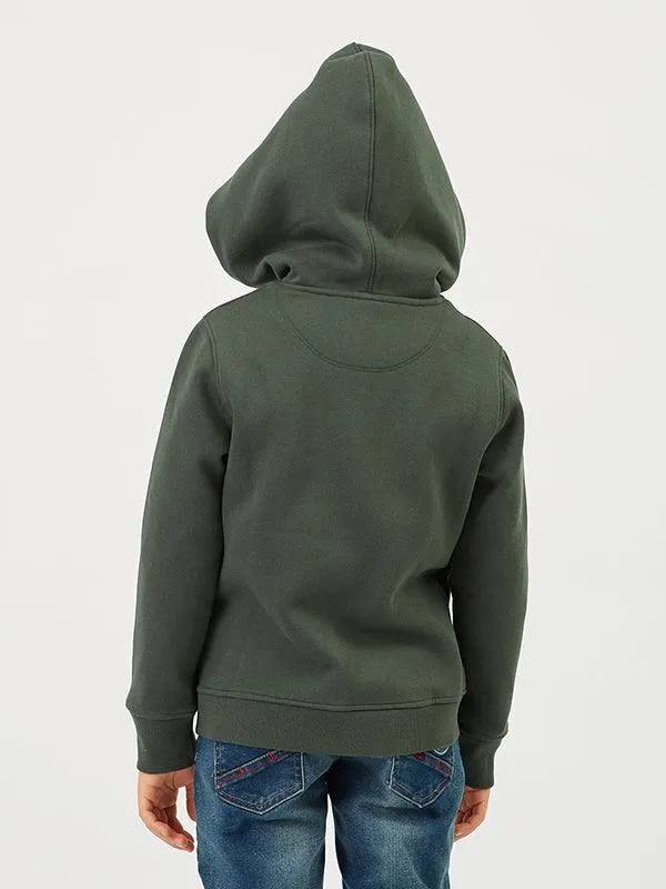 One Friday Green Solid Hoodies