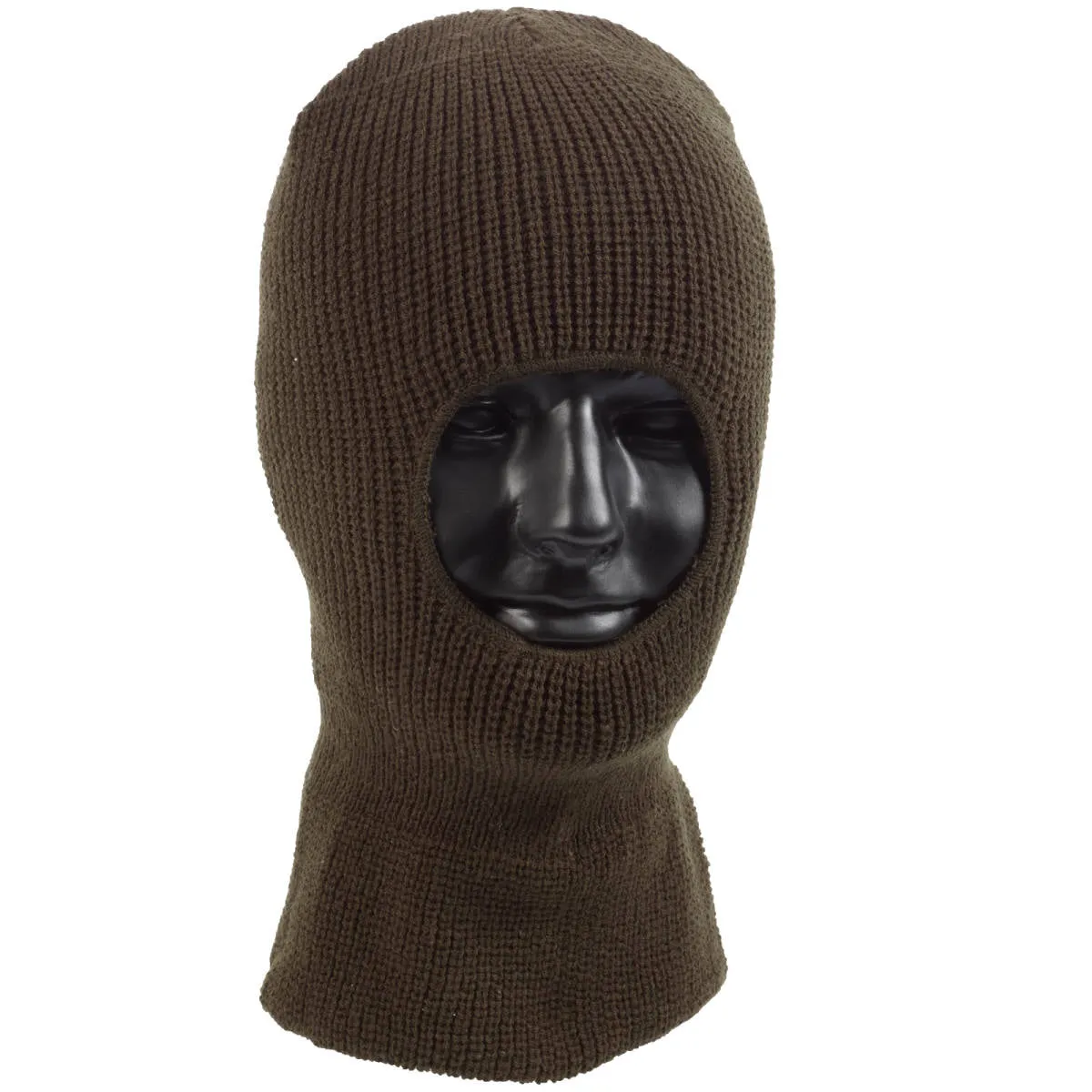 Open Face Balaclava Acrylic Olive