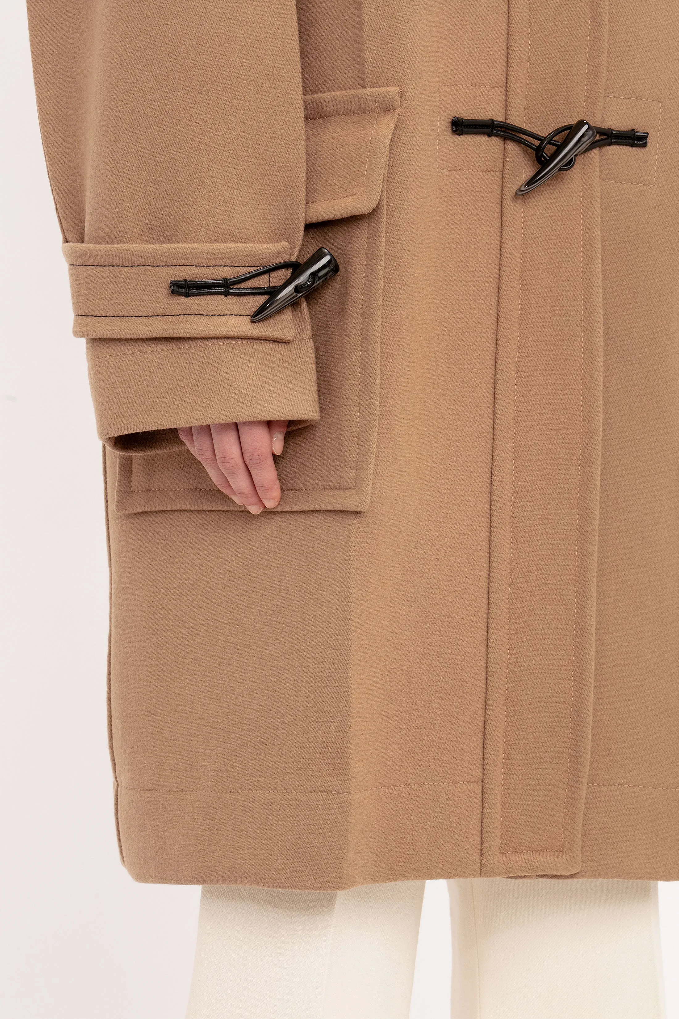 Oversized Duffle Coat In Camel