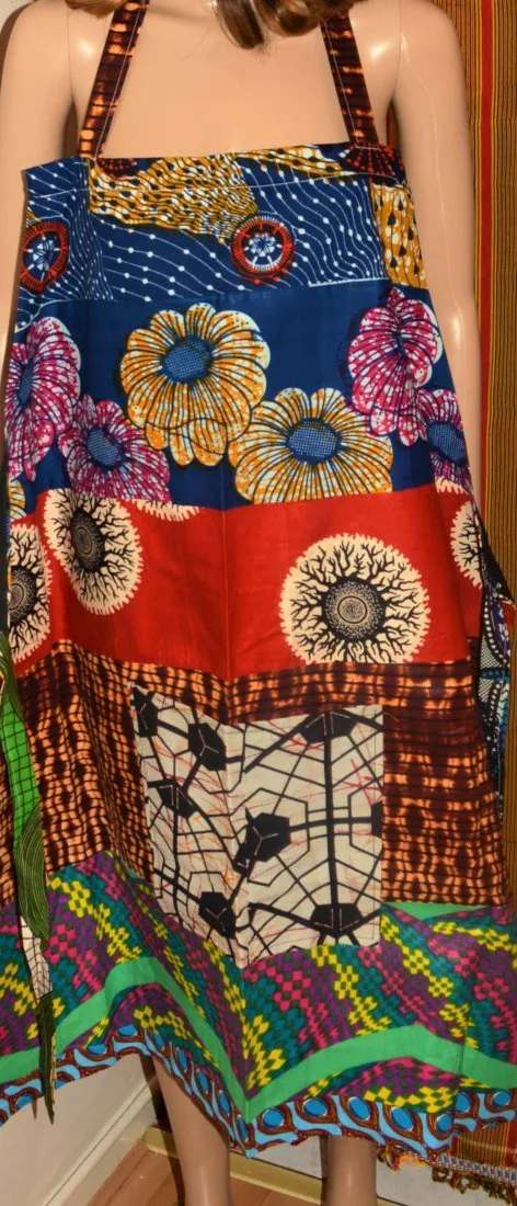 Patchwork Ankara print apron