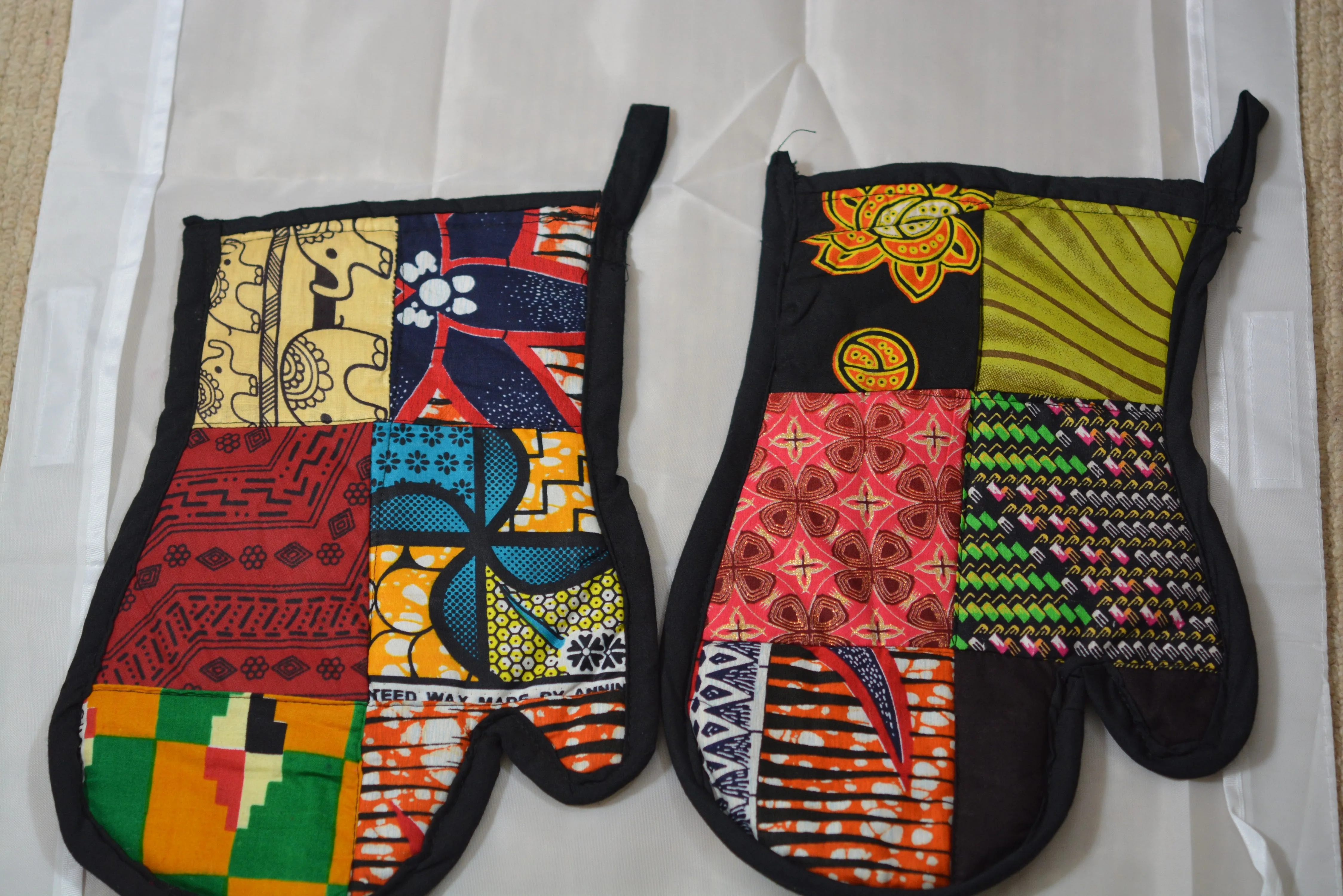 Patchwork Ankara print apron