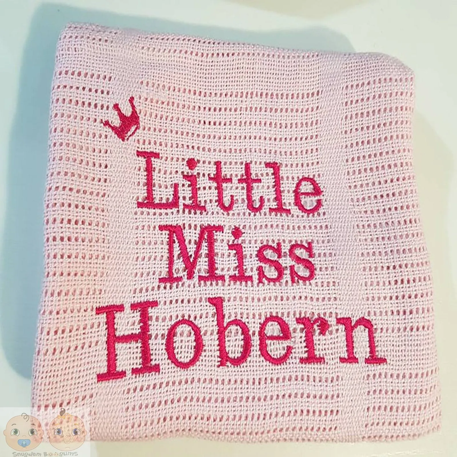 Personalised Pink Cellular Blanket