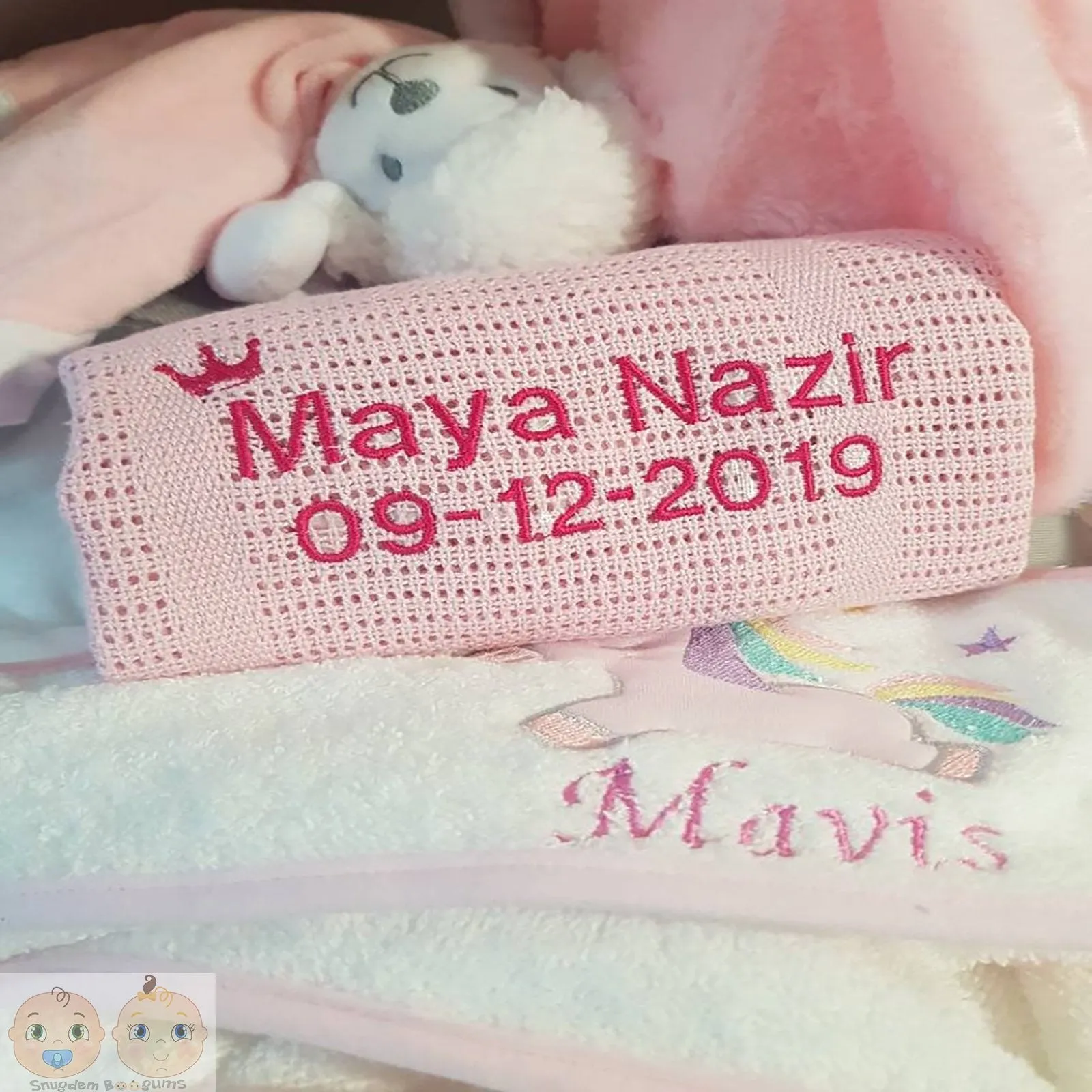 Personalised Pink Cellular Blanket