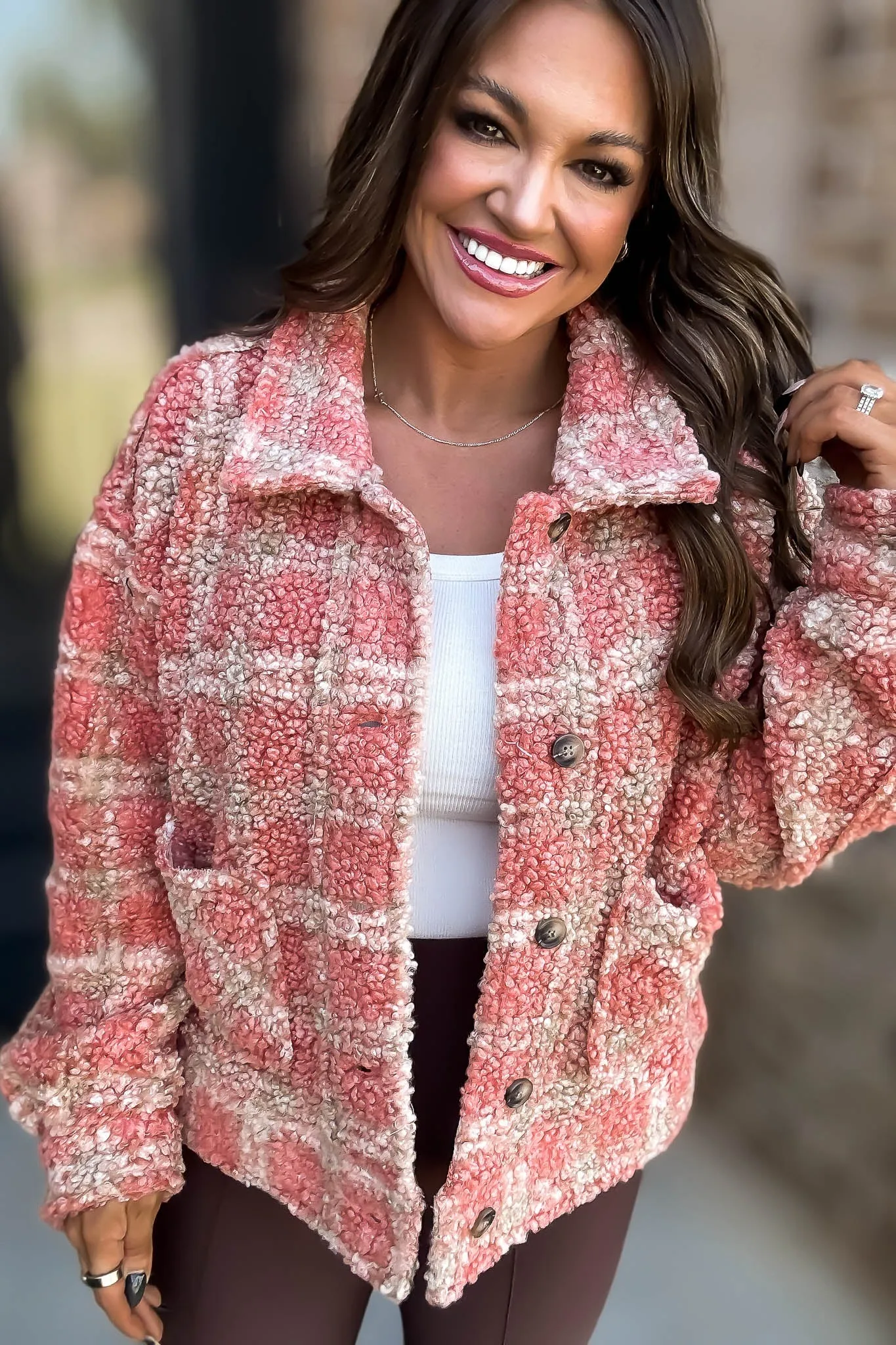 Plaid Sherpa Jacket