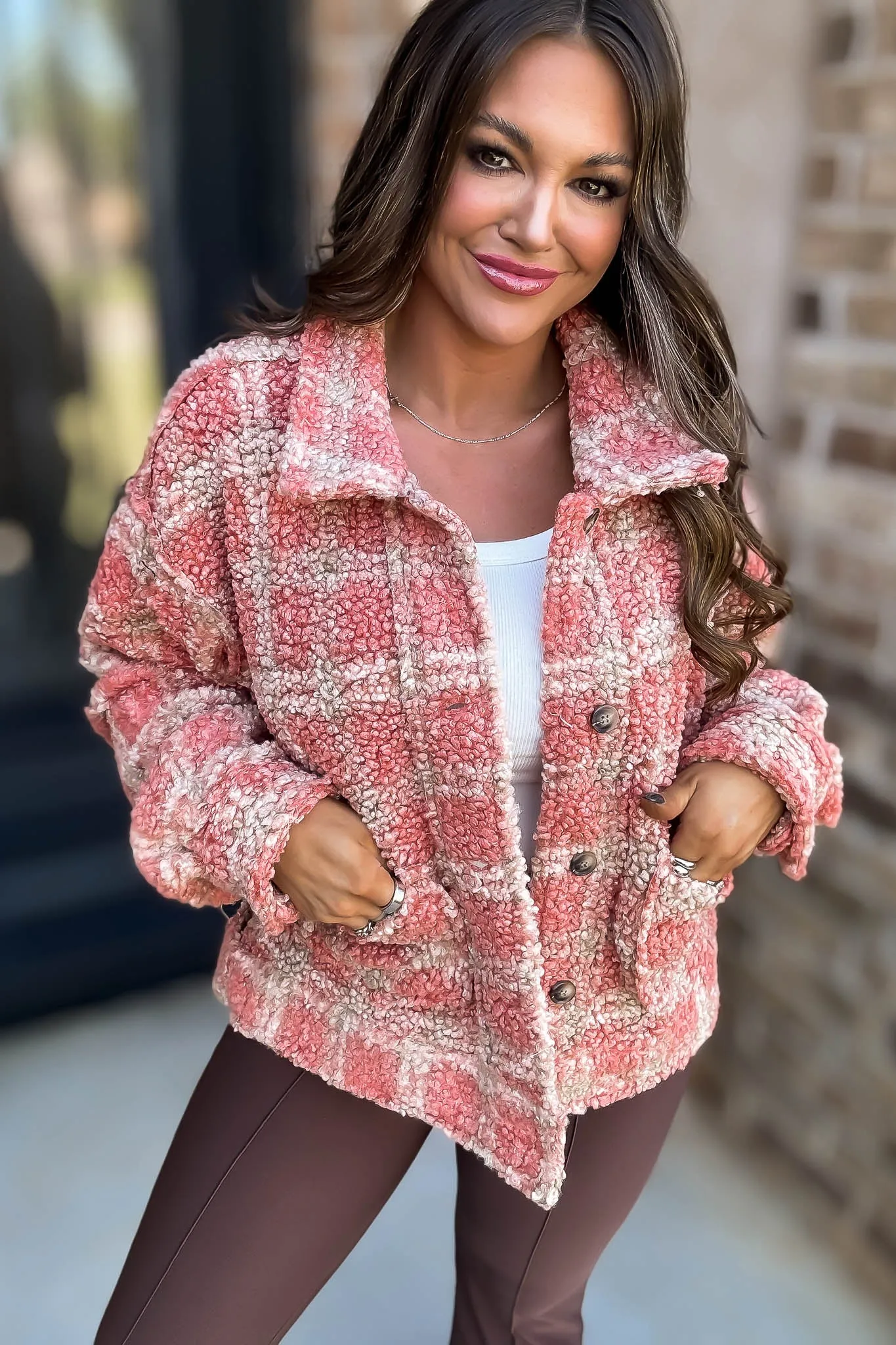 Plaid Sherpa Jacket