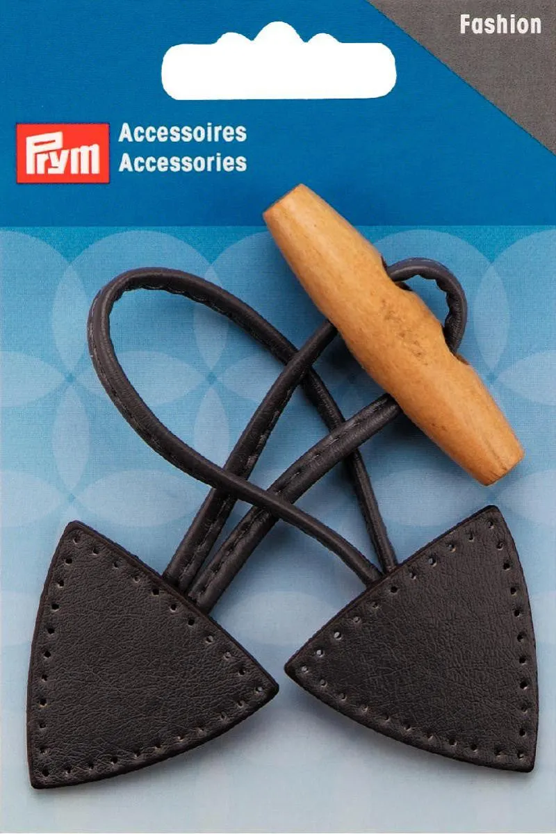 PRYM Toggle Button Leather Fixing Dark Grey