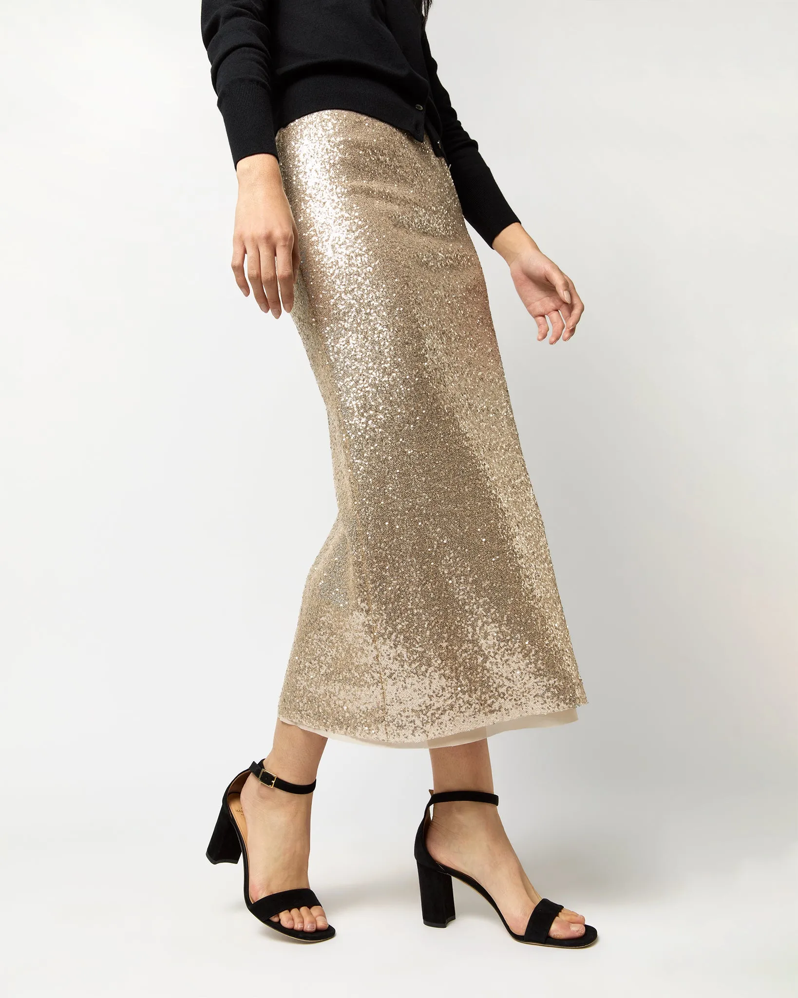 Ruby Skirt in Platino Sequin