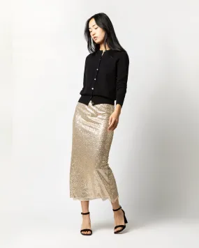 Ruby Skirt in Platino Sequin